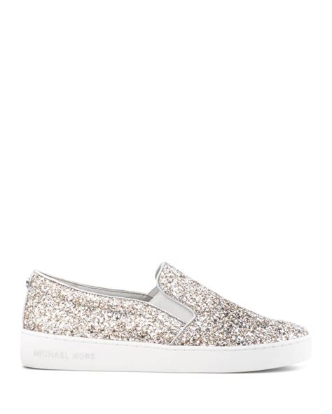 michael michael kors keaton slip-on sneakers|Michael Kors glitter sneakers.